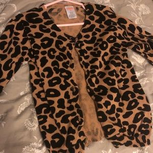 Gymboree 4T cardigan leopard